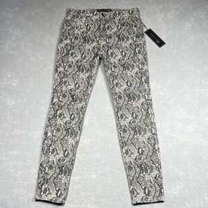 VERONICA BEARD Jeans Womens 31/12 Nude Kate Snake-Print High-Rise Skinny $248